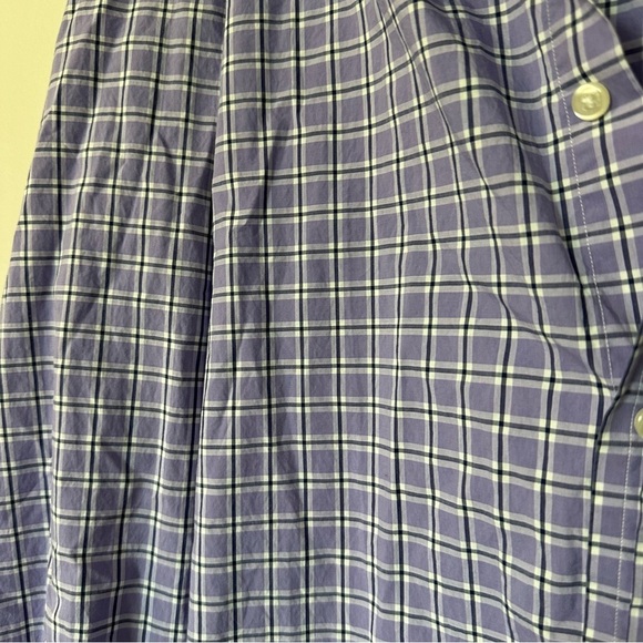 Lincs David Chu Mens Long Sleeve Purple & White Plaid Button Up Shirt Sz XXL GUC - Picture 3 of 7